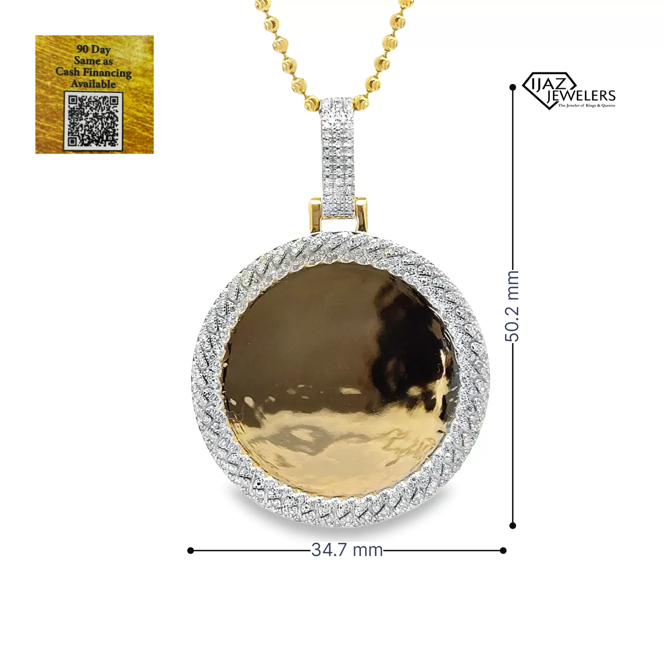 10K Gold 0.66 CTW Diamond Picture Charm