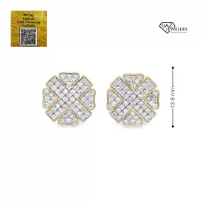 10K Gold 0.90 CTW Diamond Earrings