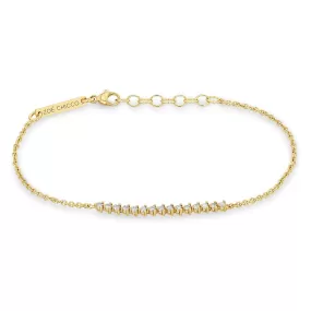 14k Diamond Tennis Segment Bracelet