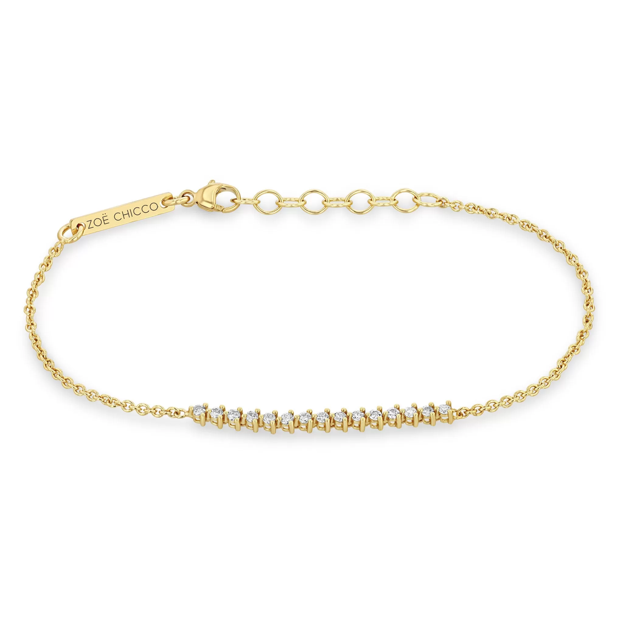 14k Diamond Tennis Segment Bracelet