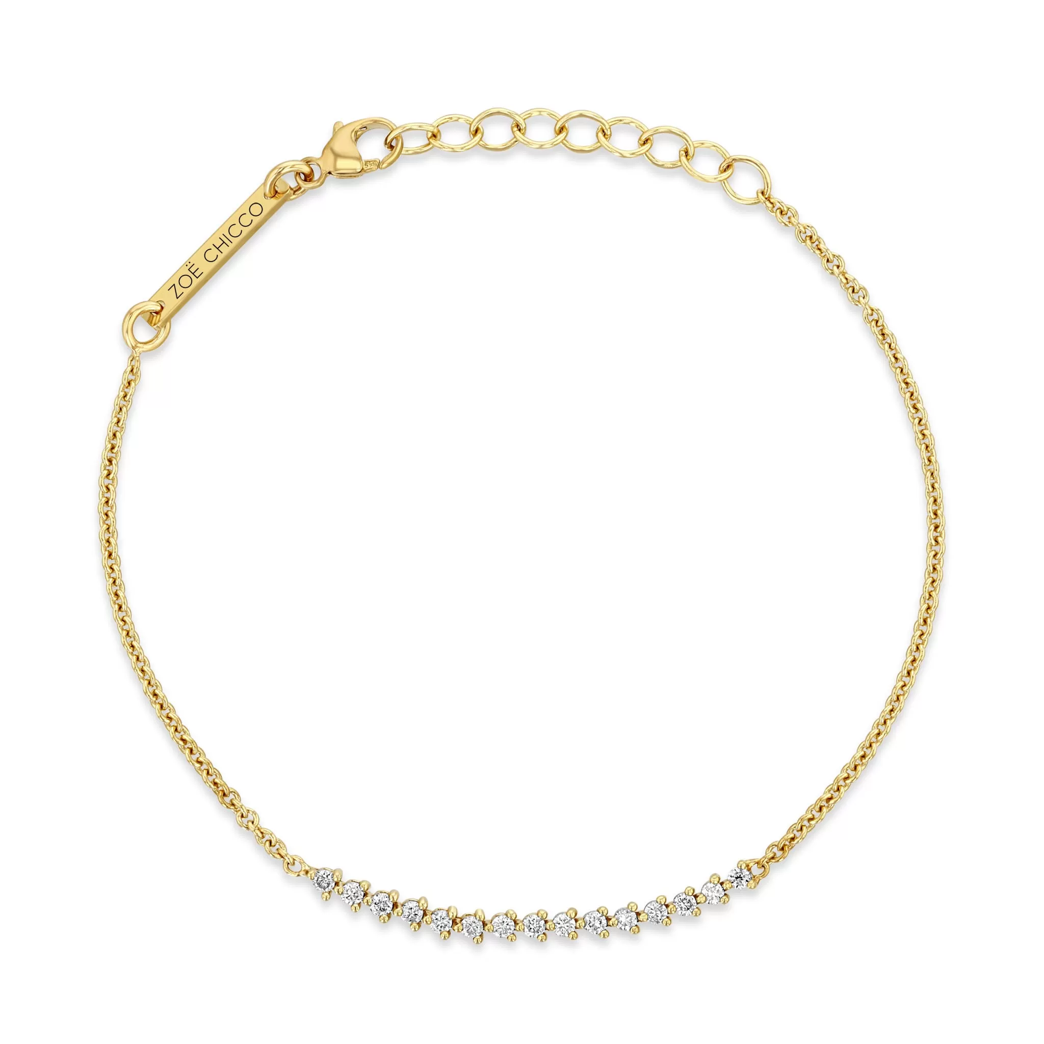 14k Diamond Tennis Segment Bracelet