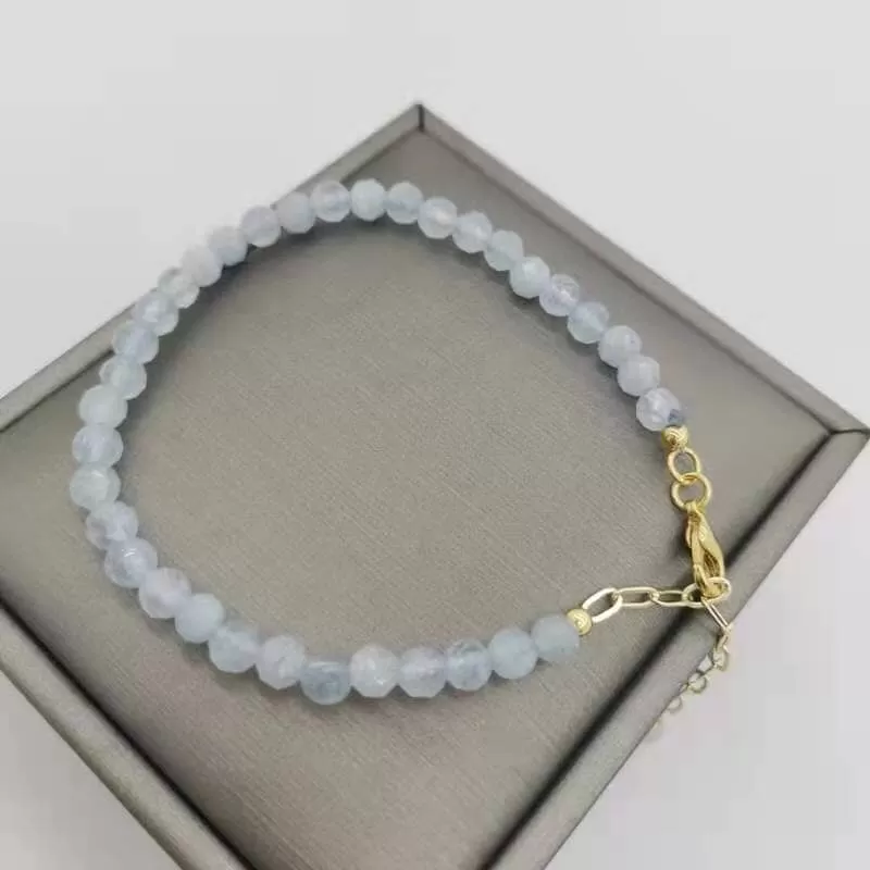 14K Gold Filled Aquamarine Boho Bracelet