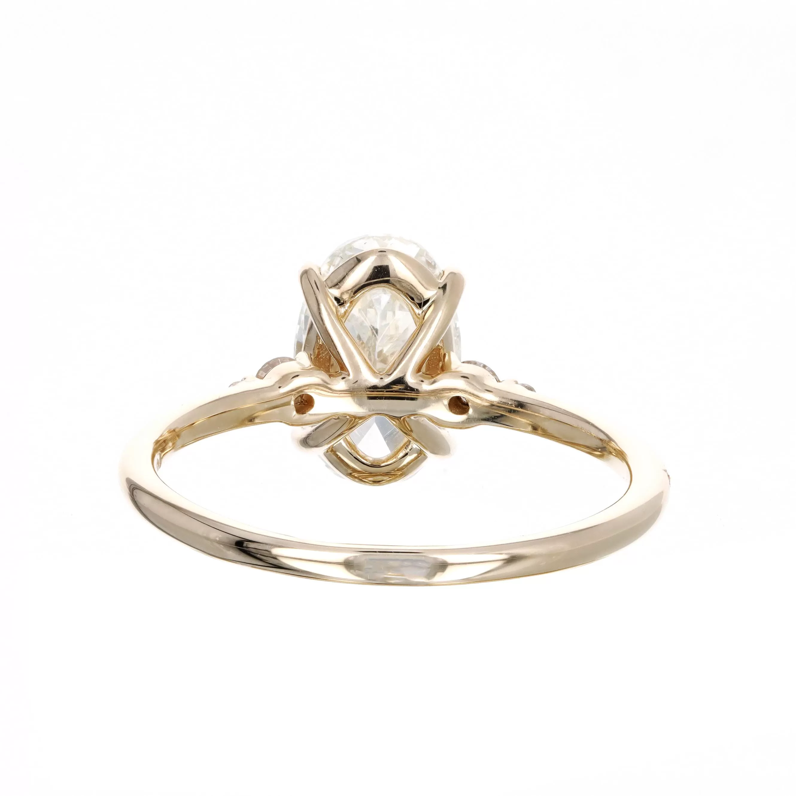 1.58 Carat Oval Diamond Engagement Ring in 14K Yellow Gold