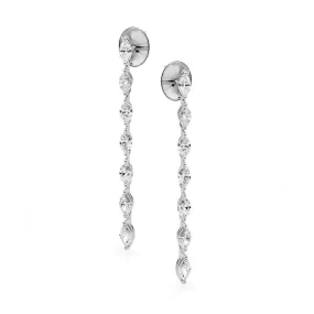 18ct White Gold Marquise Cut Diamond Earrings