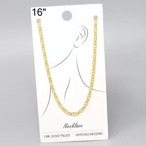 18K Gold Filled Mariner Chain Necklace - 16"