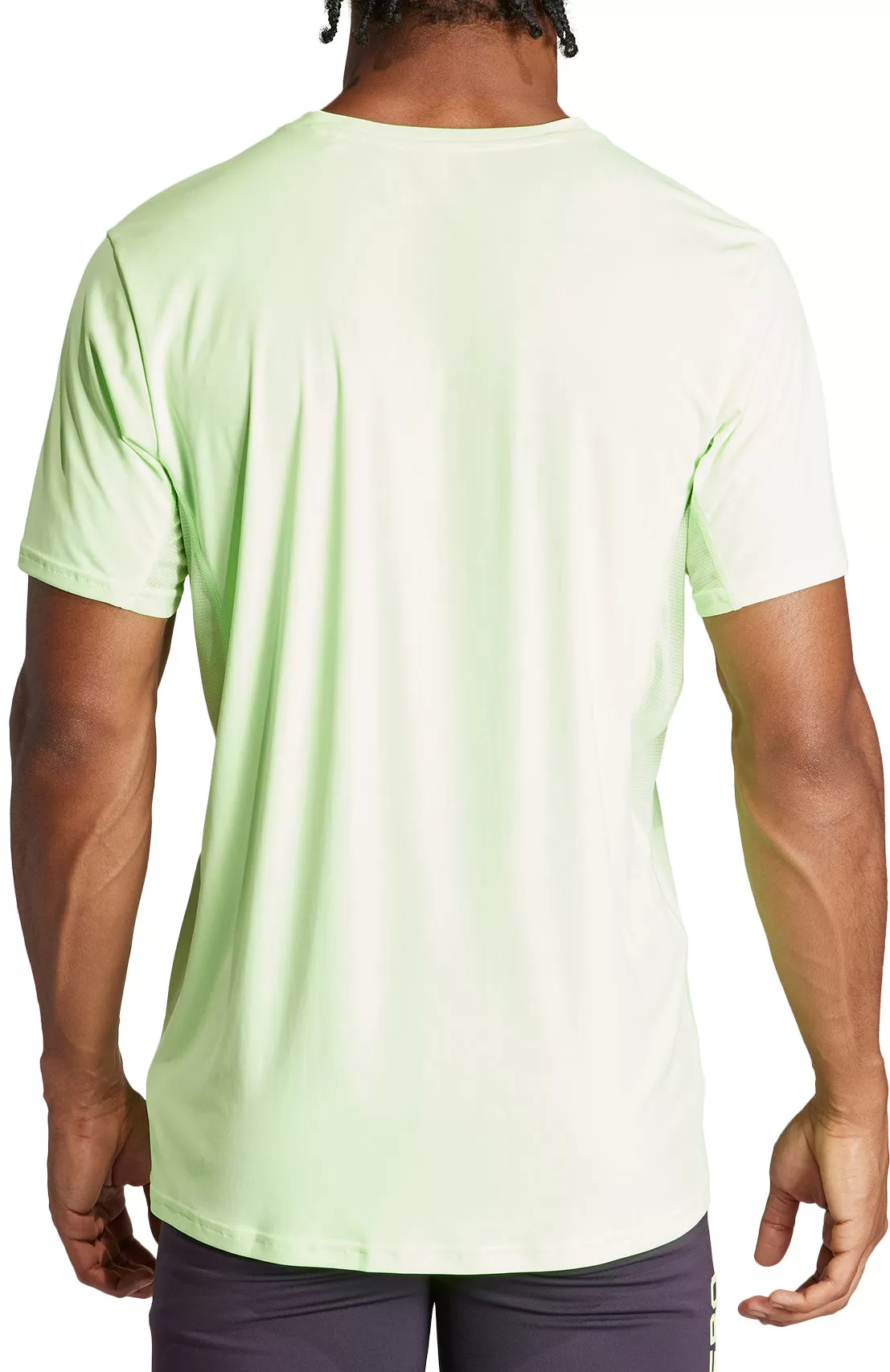 adidas Adizero Essentials Short Sleeve Mens Running Top - Green