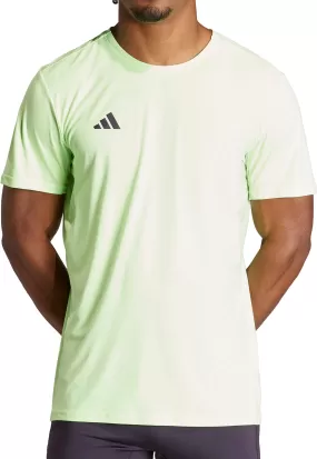 adidas Adizero Essentials Short Sleeve Mens Running Top - Green