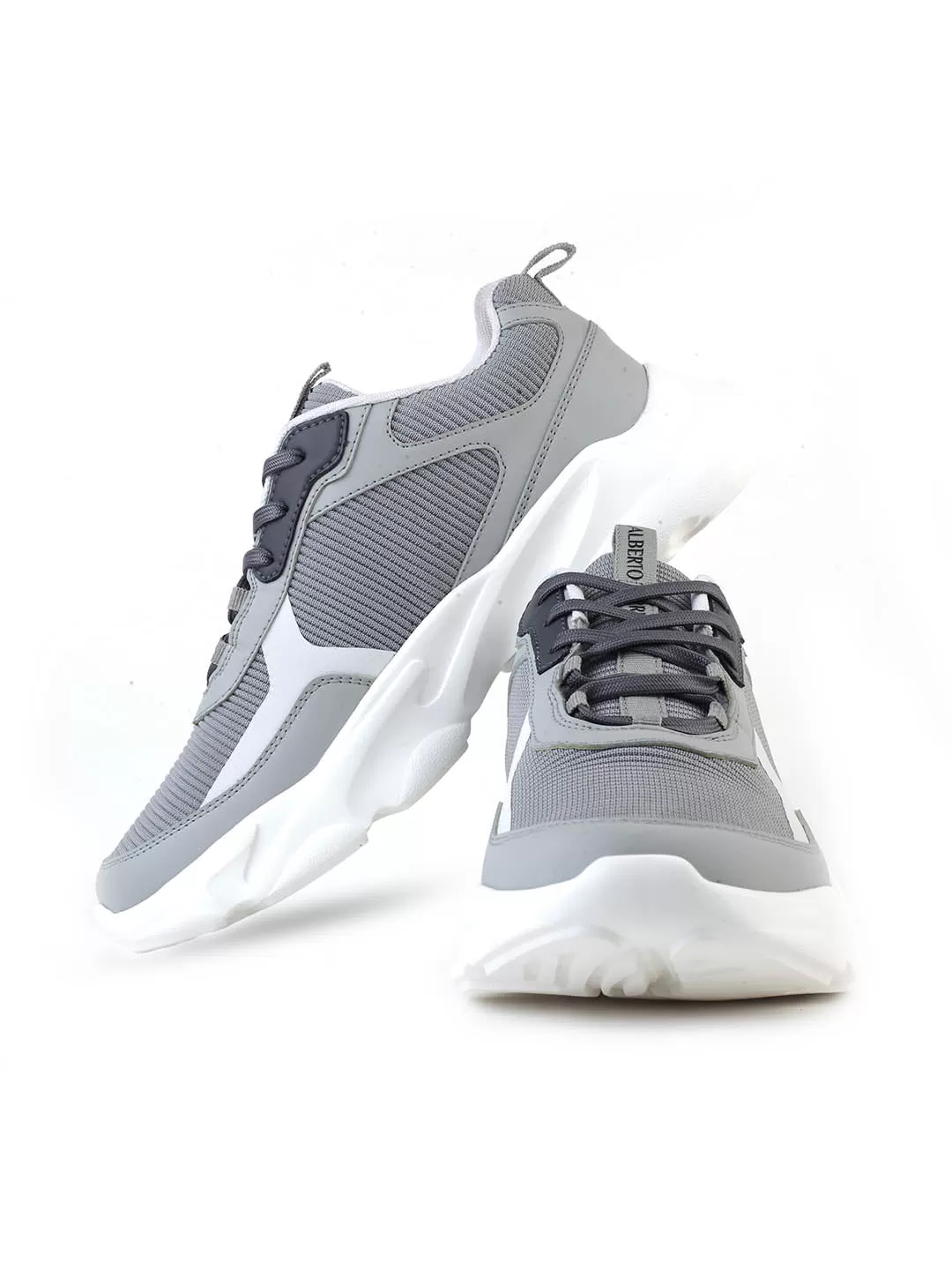 Alberto Torresi Grey Laceup Sports Shoes