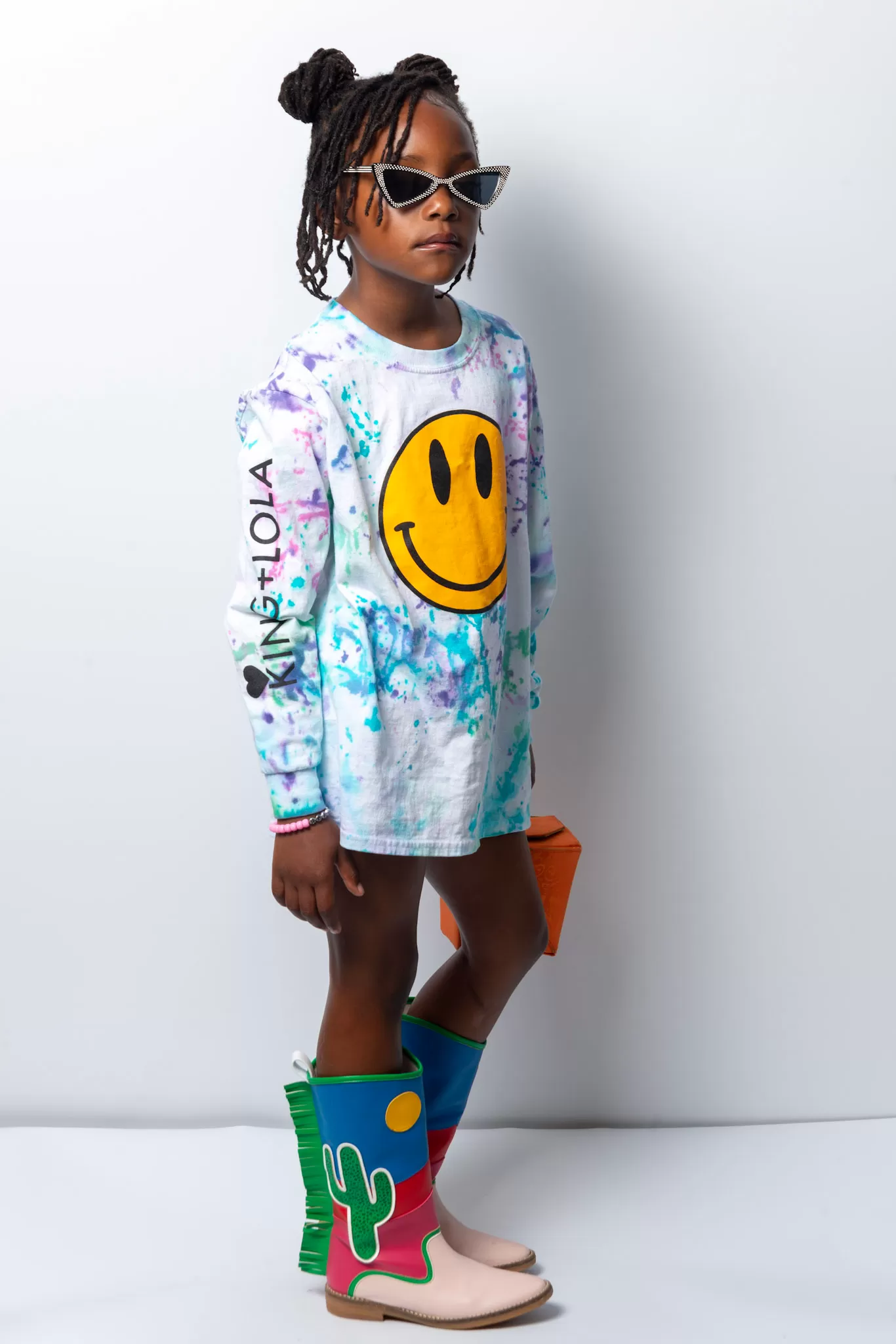 All Smiles - Tye- Dyed  King and Lola T-Shirt