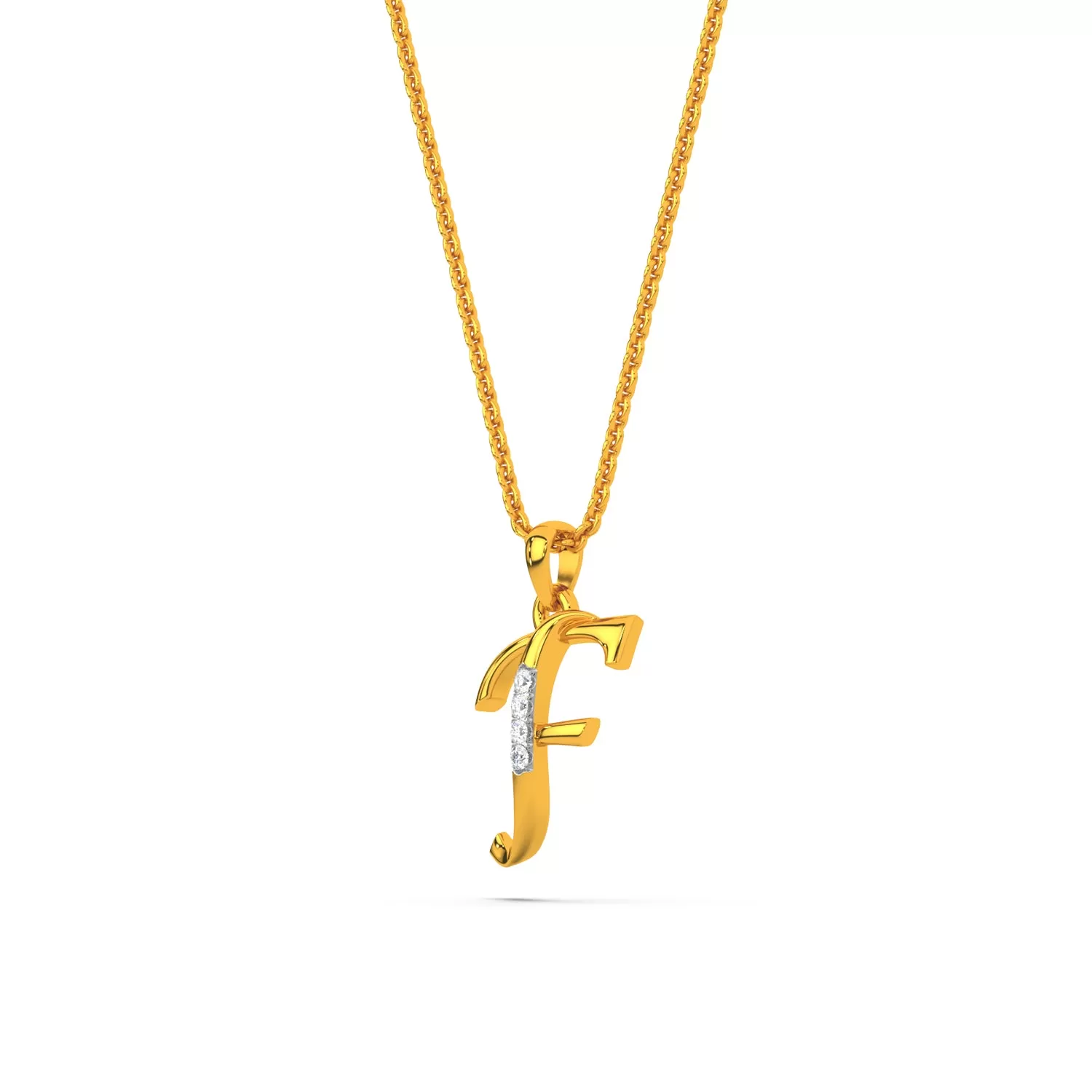 Alphabet F  Unisex Pendant