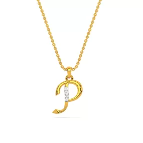 Alphabet P  Unisex Pendant