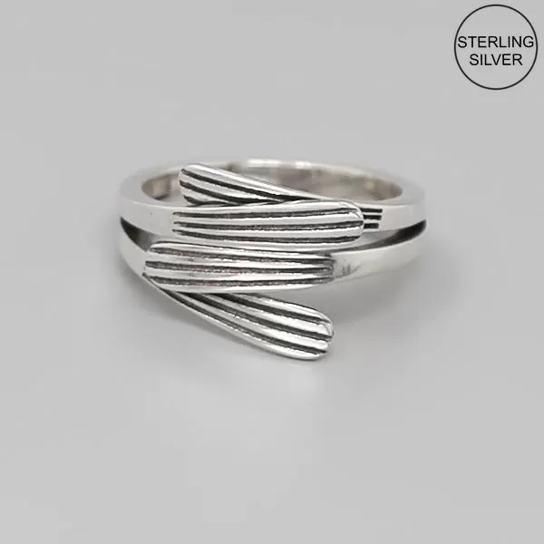 Antique Finish Textured Sterling Silver Ring