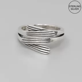 Antique Finish Textured Sterling Silver Ring