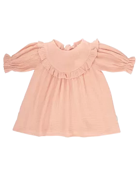 Aroha Muslin Dress - Peach