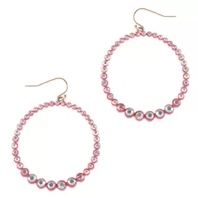 Barbie Theme Rhinestone Dangle Earrings