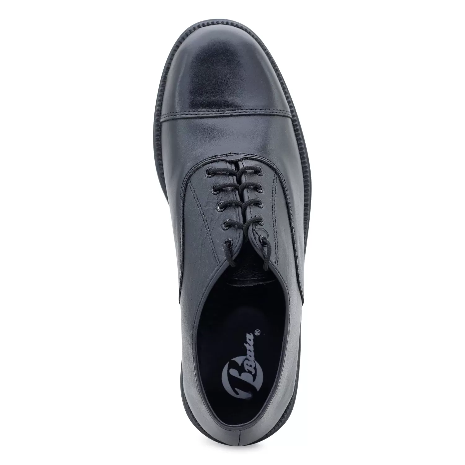 Bata Black Formal Leather Shoes For Men