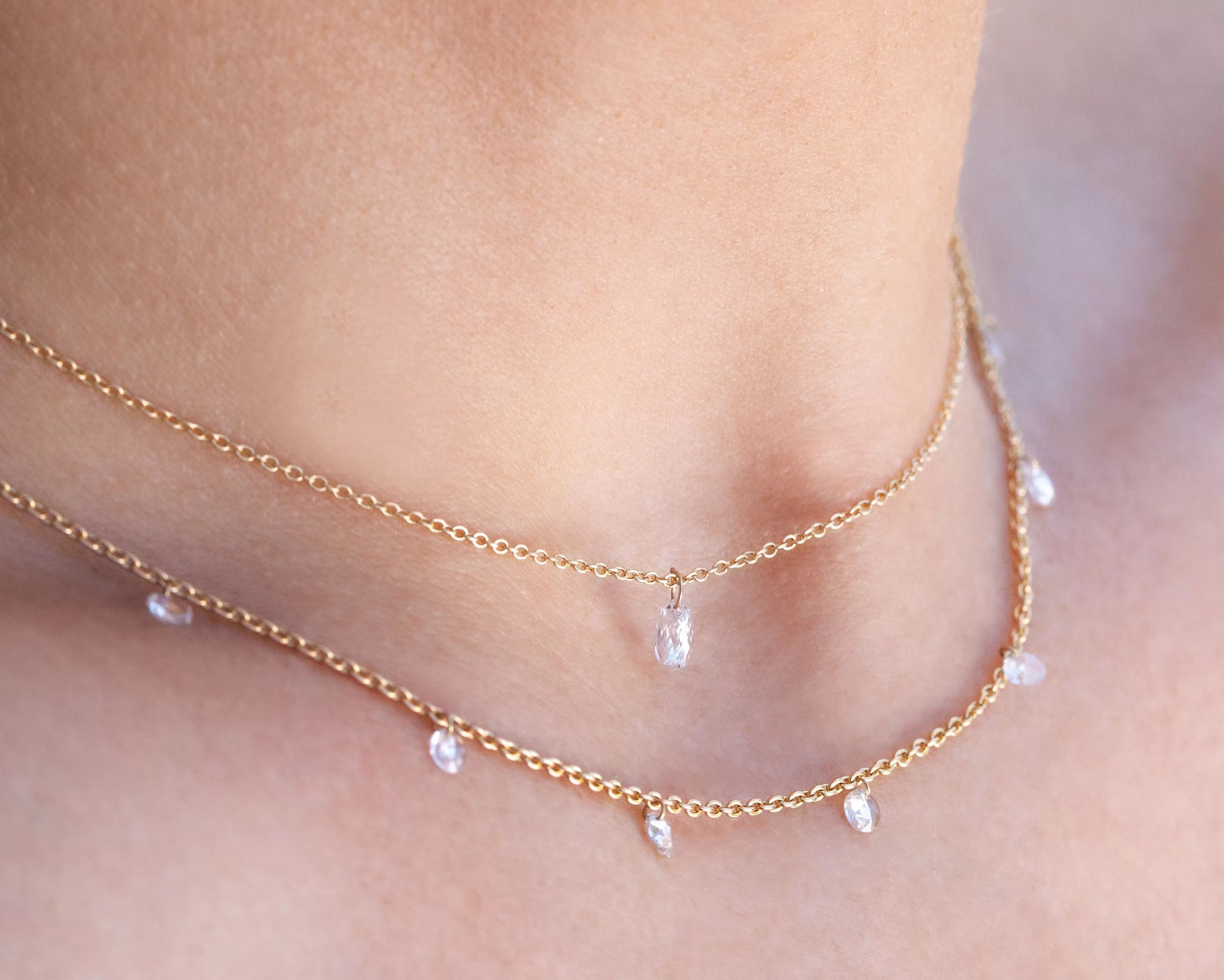 Briolette Diamond Choker (Ready to Ship)