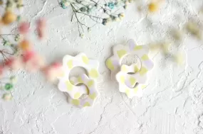 Brushstroke Flower Link Earrings