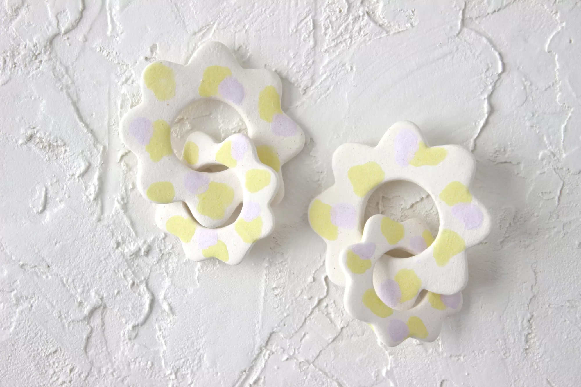 Brushstroke Flower Link Earrings