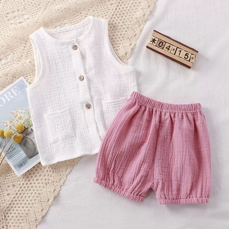 Colorful Casual Baby Girl Set