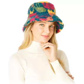 Colorful Patterned Sherpa Bucket Hat