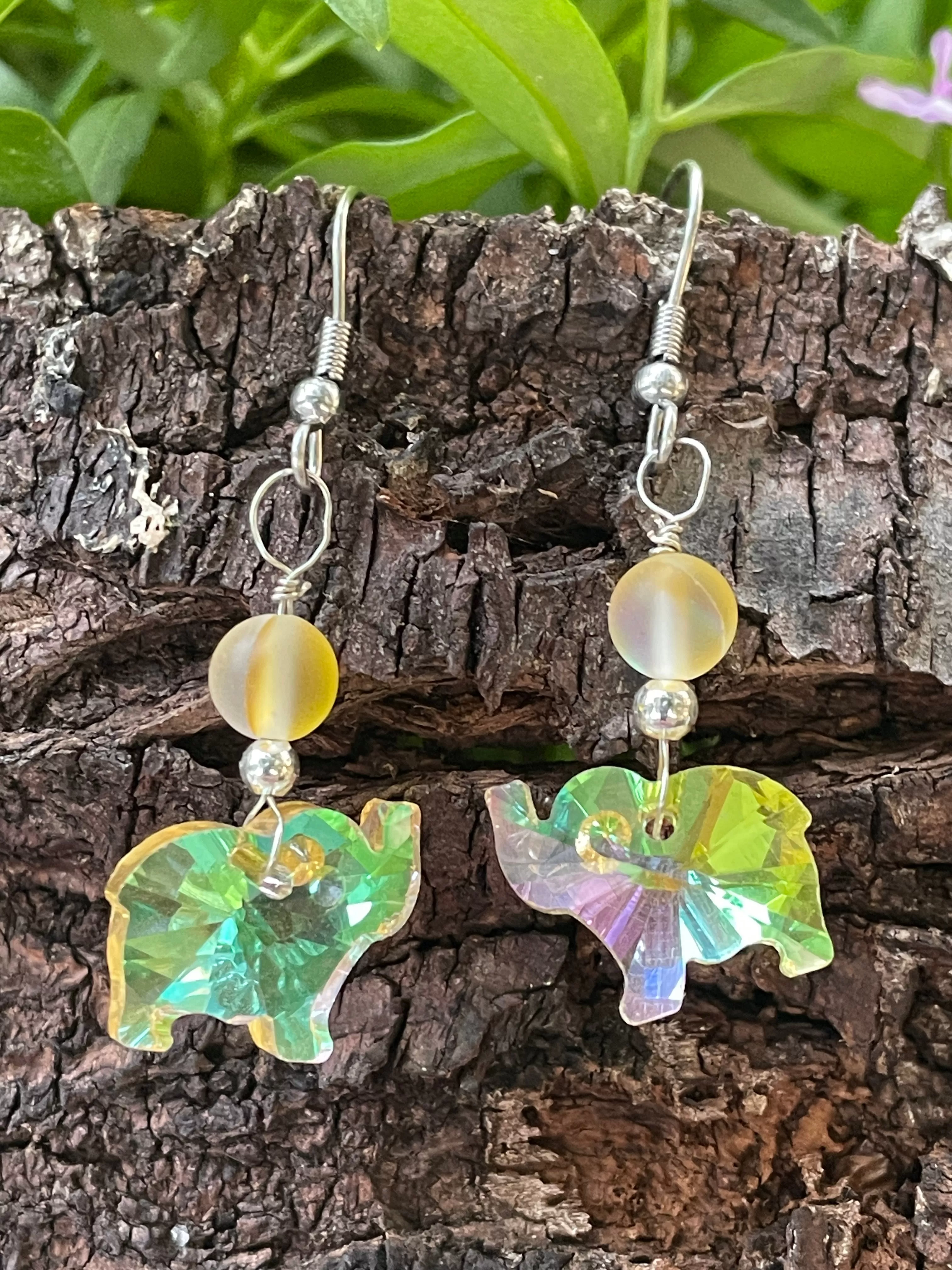 Crystal Elephant Earrings