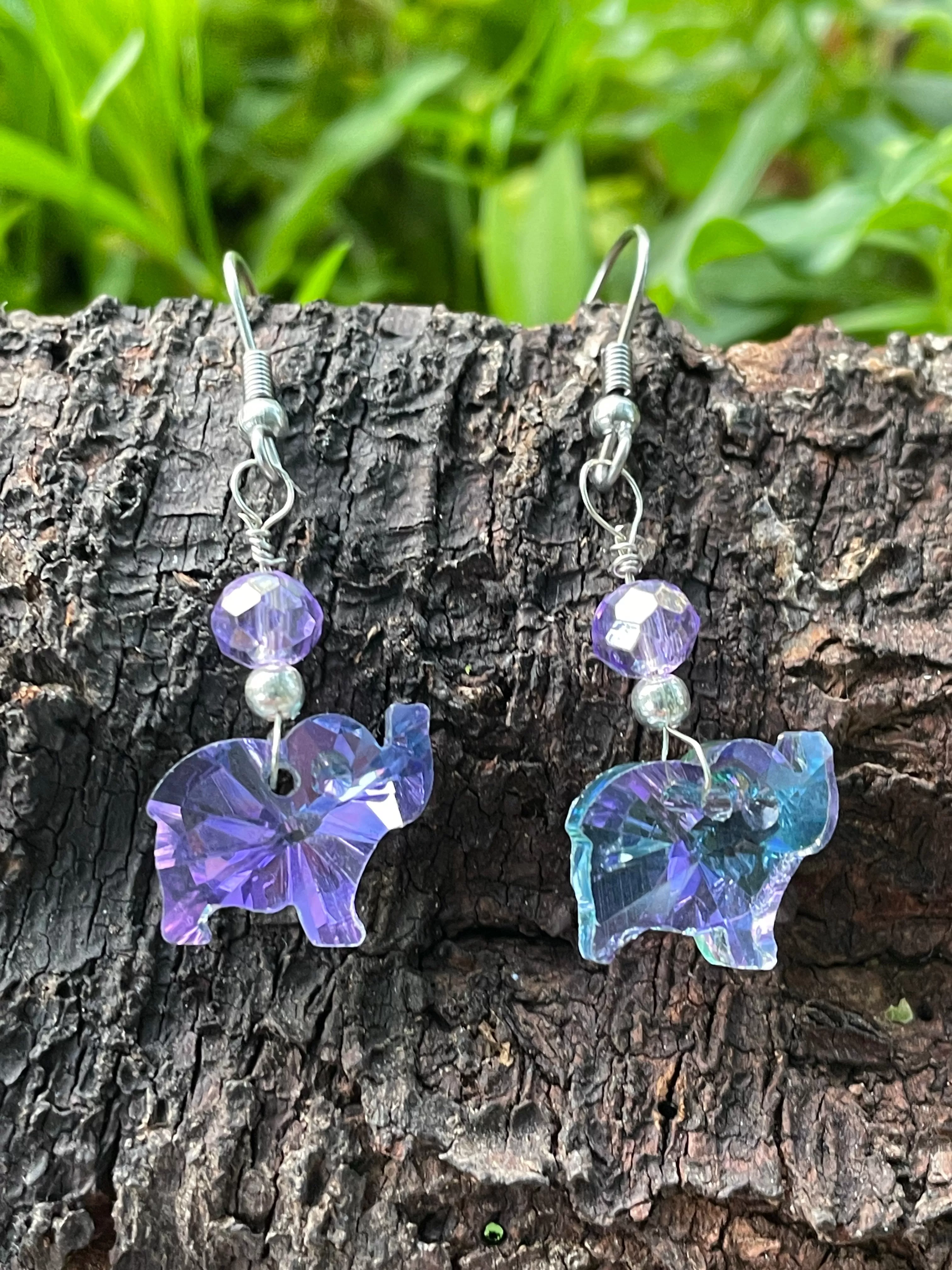 Crystal Elephant Earrings