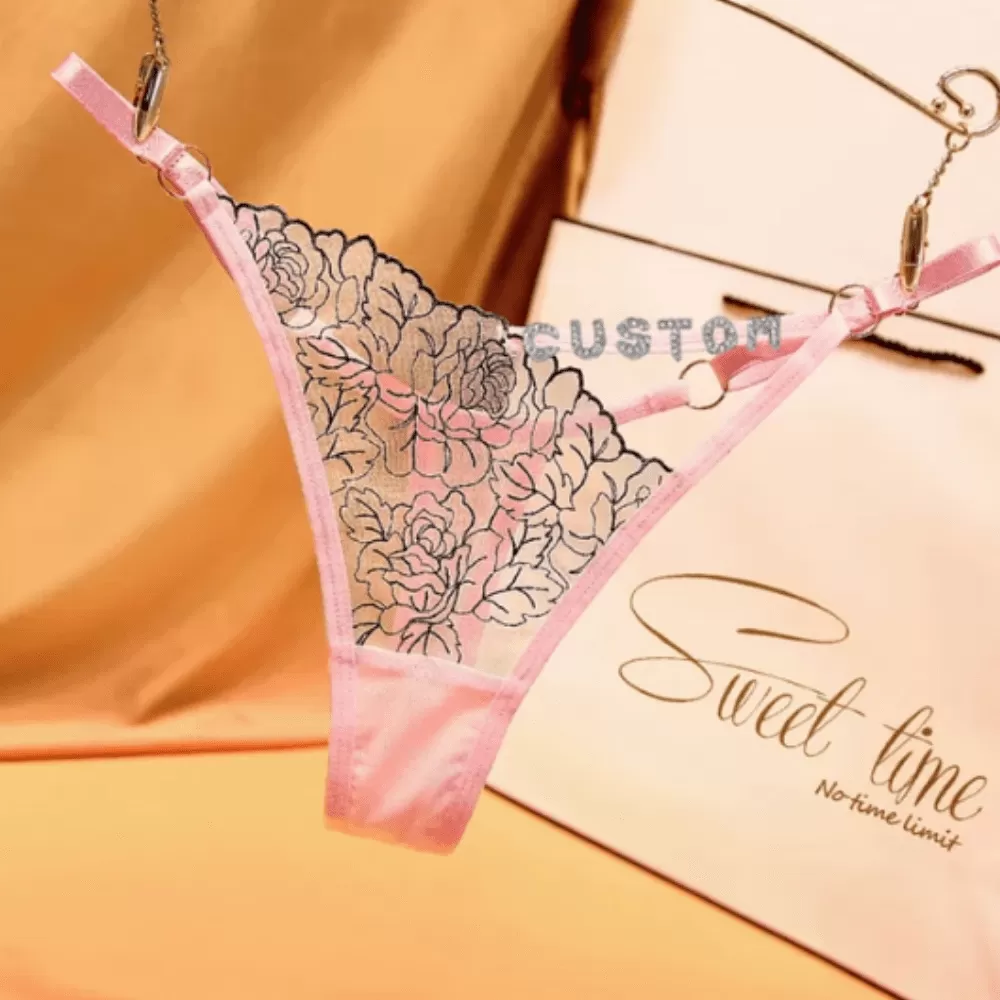 Custom Name Panties Hollow Out Lace Thong Personalized Women Sexy G Strings Panties Lingerie Underwear Intimates Girls Gift(DHL is not supported)