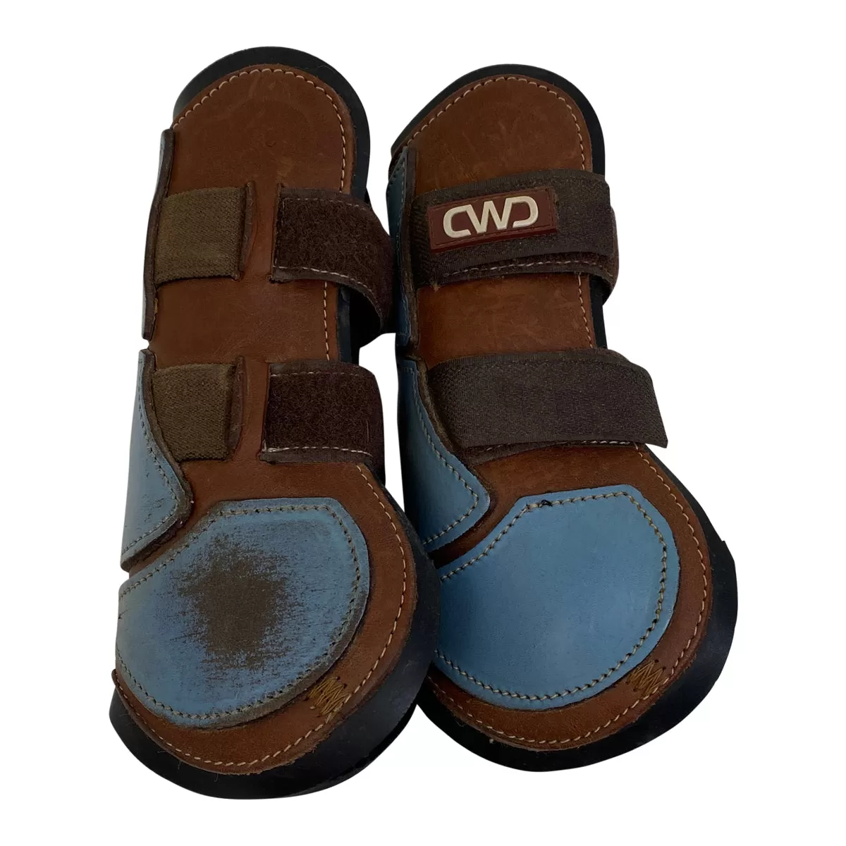 CWD Velcro Tendon Boots in Havana/Sky - Medium Pony