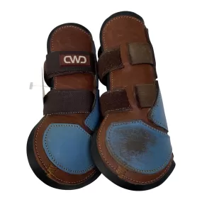 CWD Velcro Tendon Boots in Havana/Sky - Medium Pony