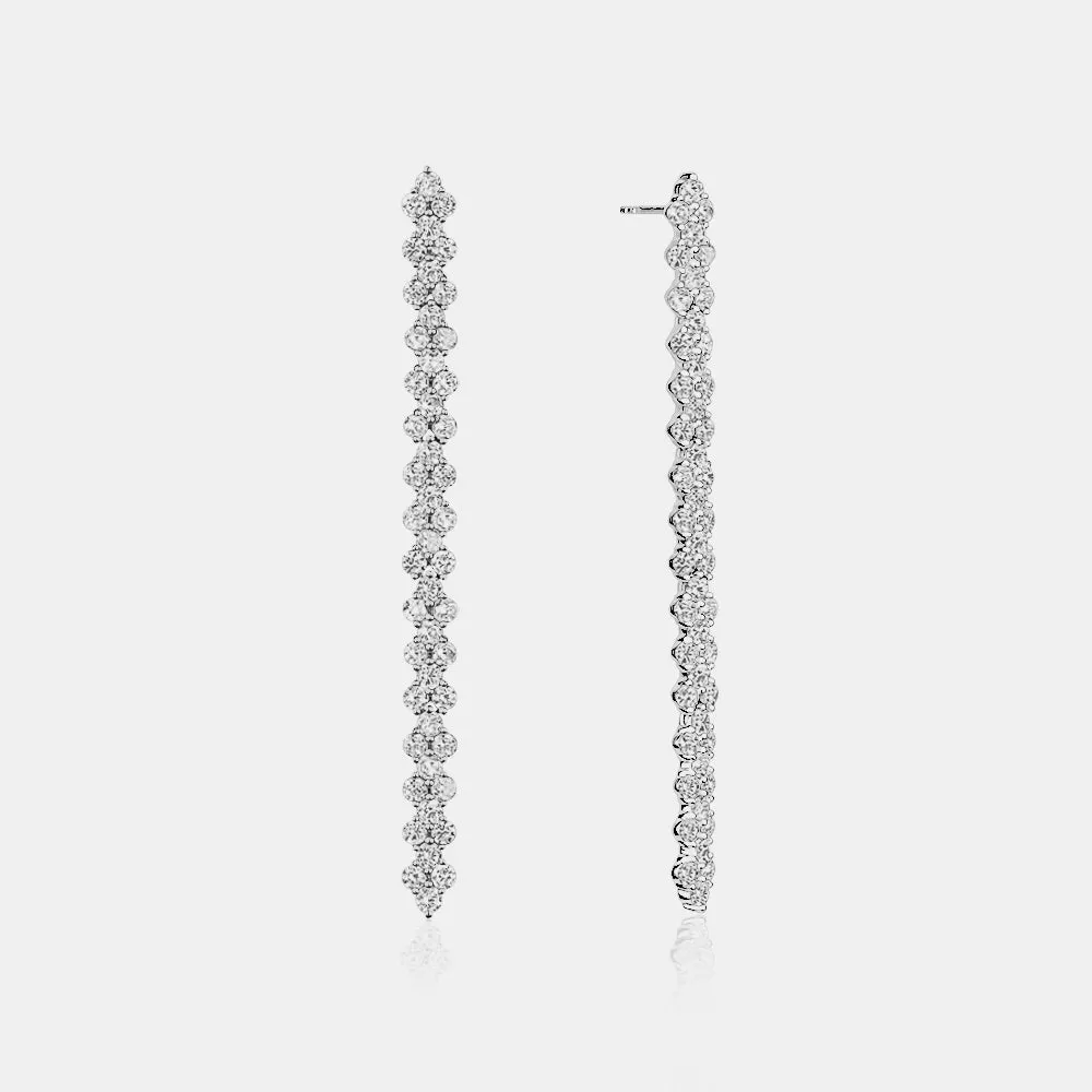 Dangling Diamond Trio Earrings