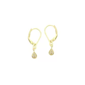 DIAMOND TEAR DROP HUGGIES 14K