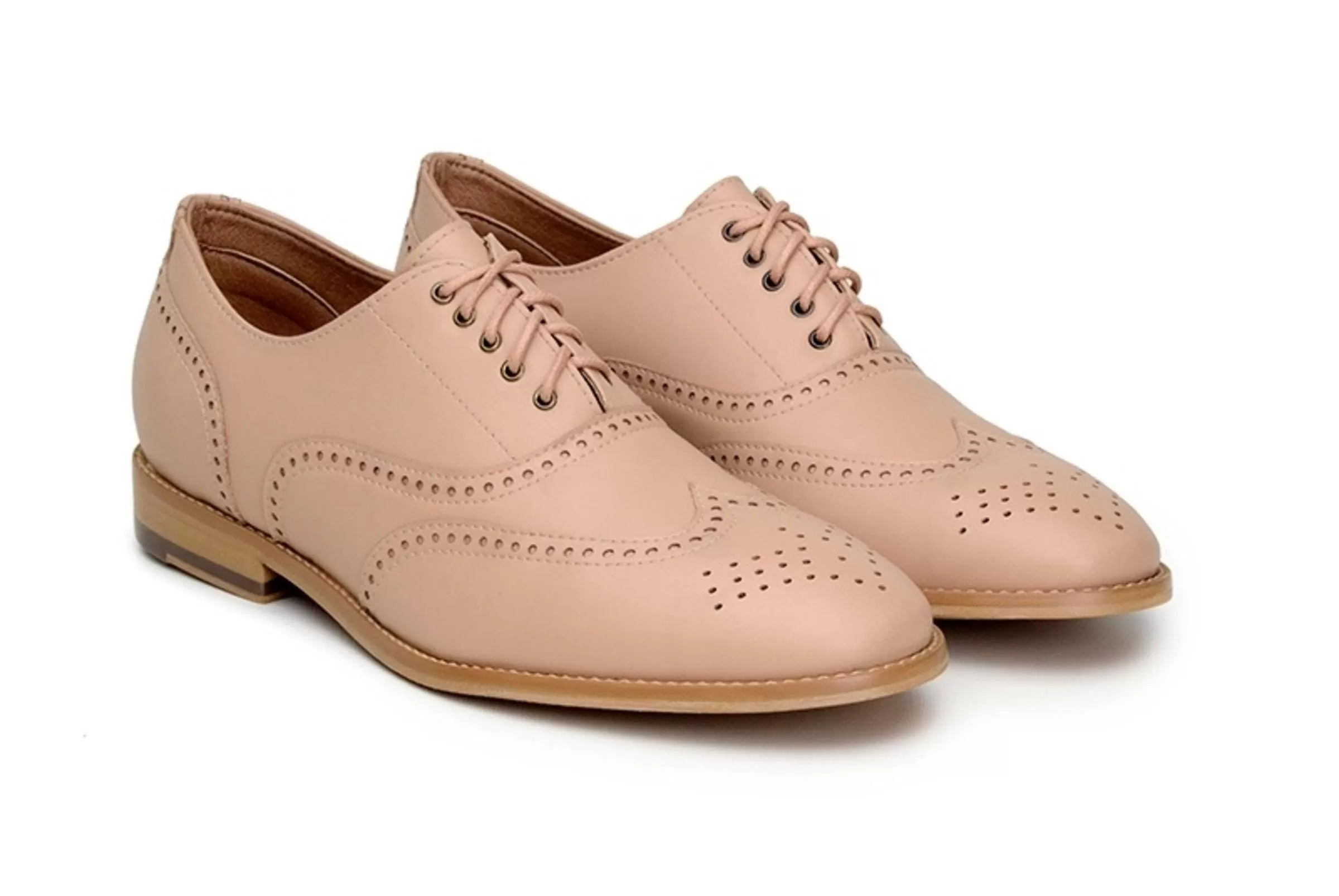 'Elena' Women's Vegan Oxfords by Ahimsa - Beige