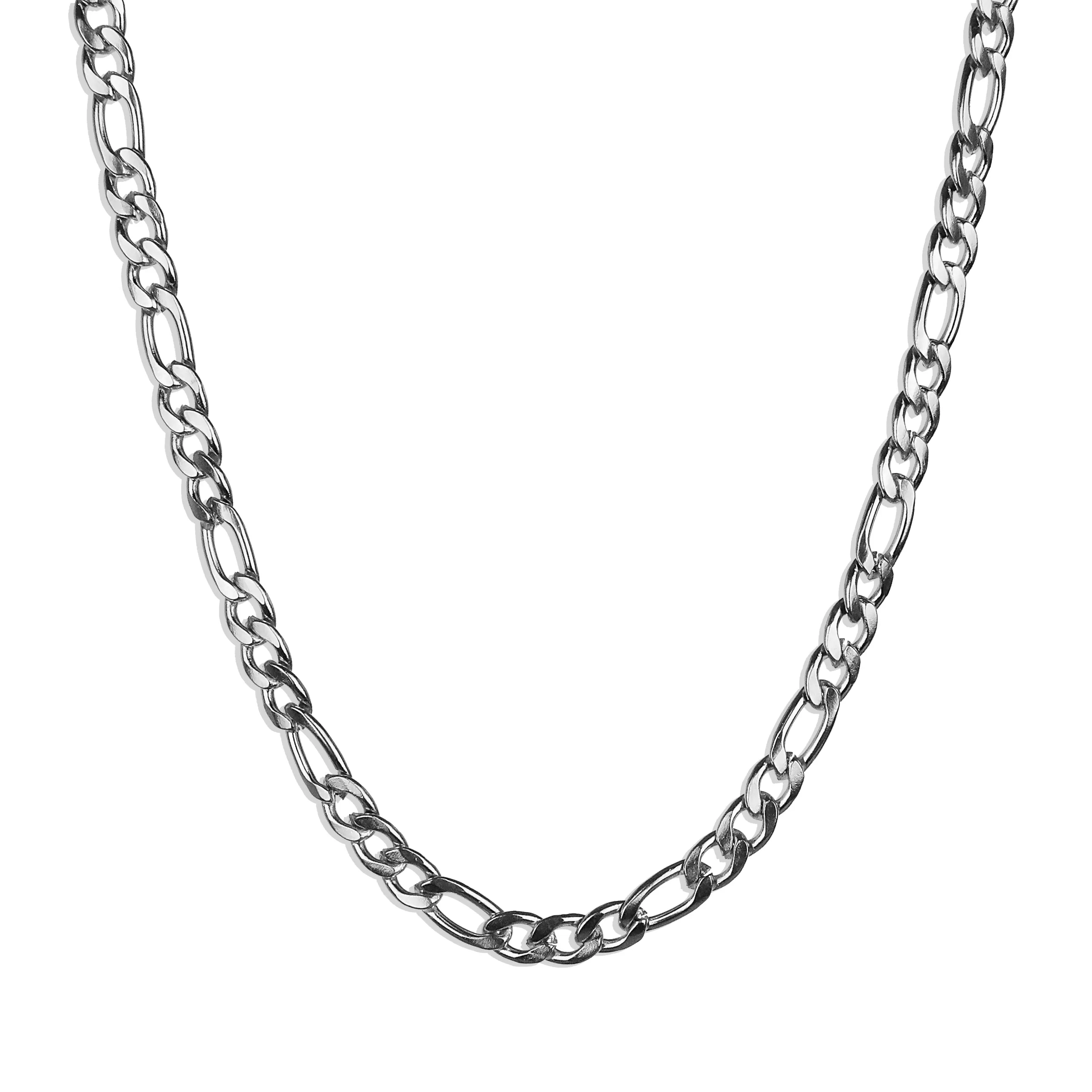 Figaro Chain Necklace - Silver 4.5mm