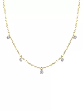 Floating Diamond Necklace 14K