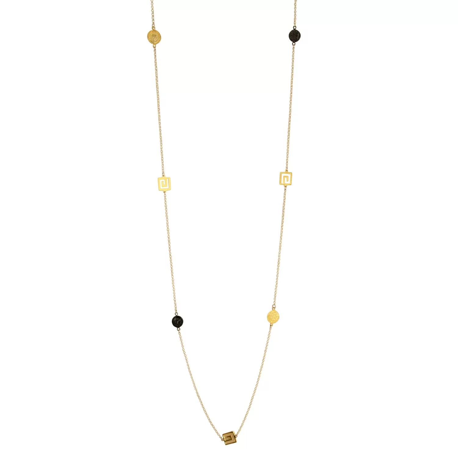 Gold Ancient Greek Elements Necklace