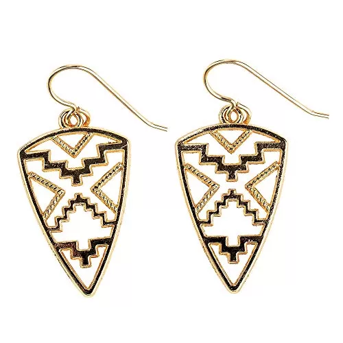 Gold Aztec Earrings