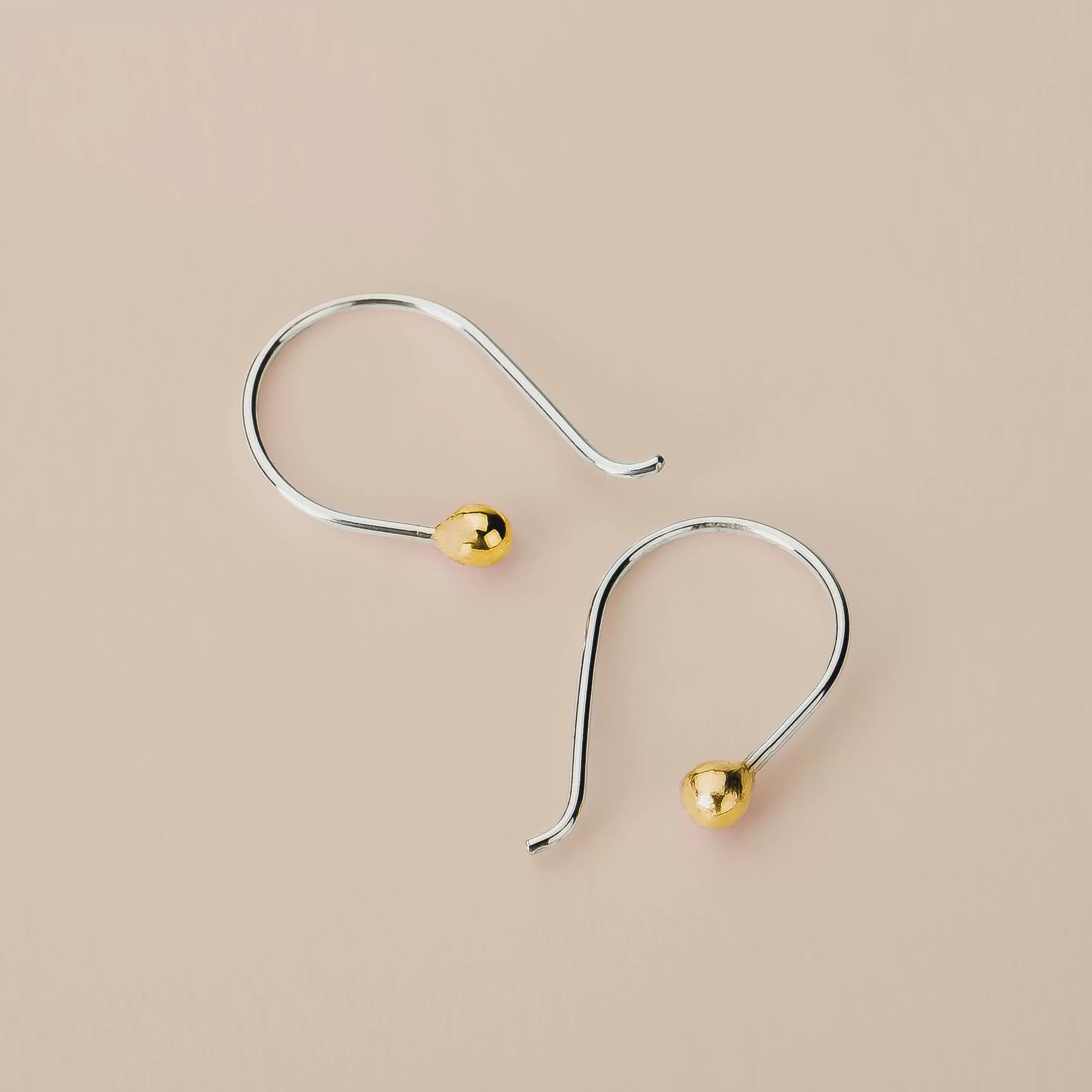 Gold Dot Pull Through Earrings