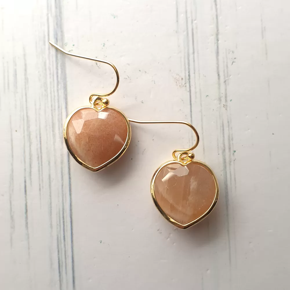 Hearts Single Drop Hook Earrings