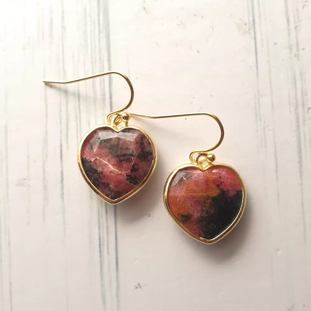 Hearts Single Drop Hook Earrings