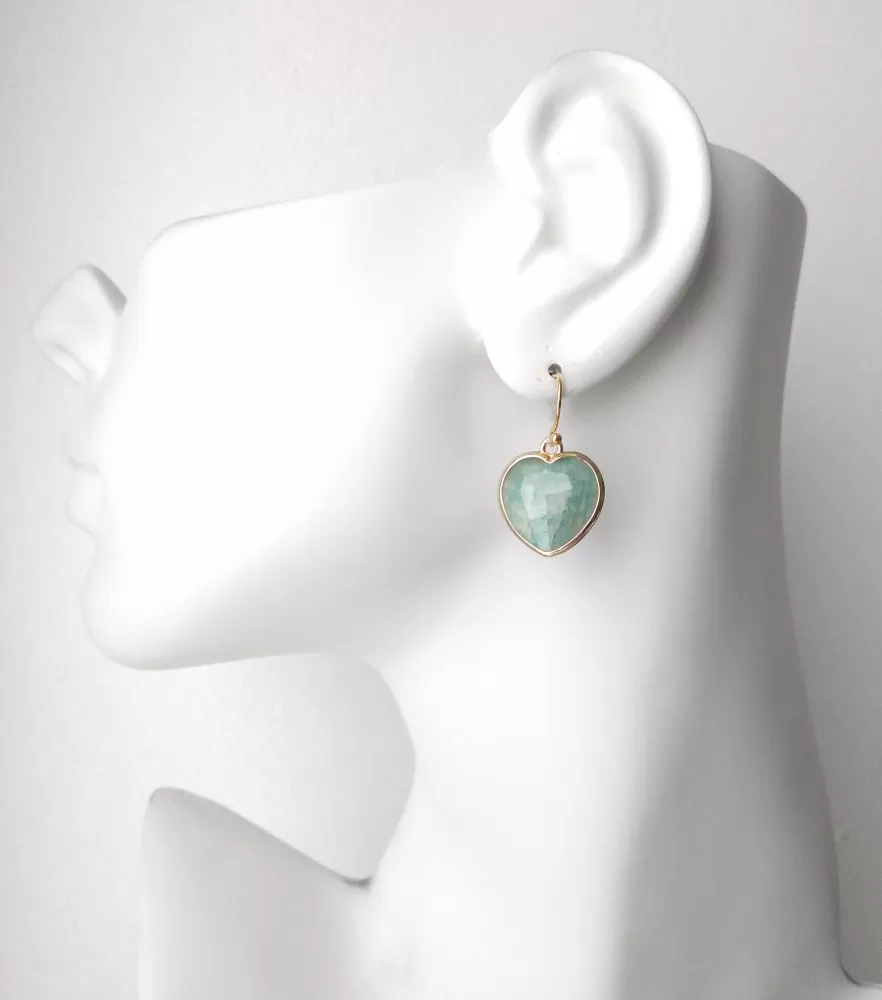 Hearts Single Drop Hook Earrings