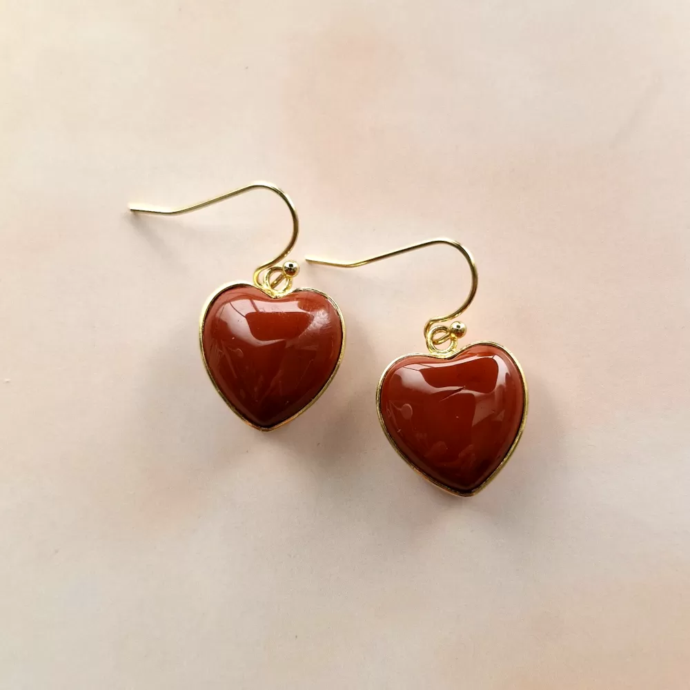 Hearts Single Drop Hook Earrings