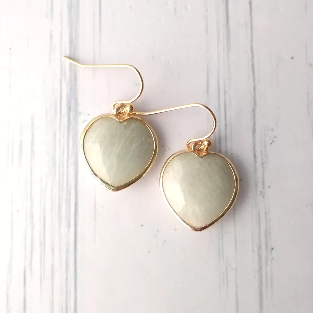 Hearts Single Drop Hook Earrings