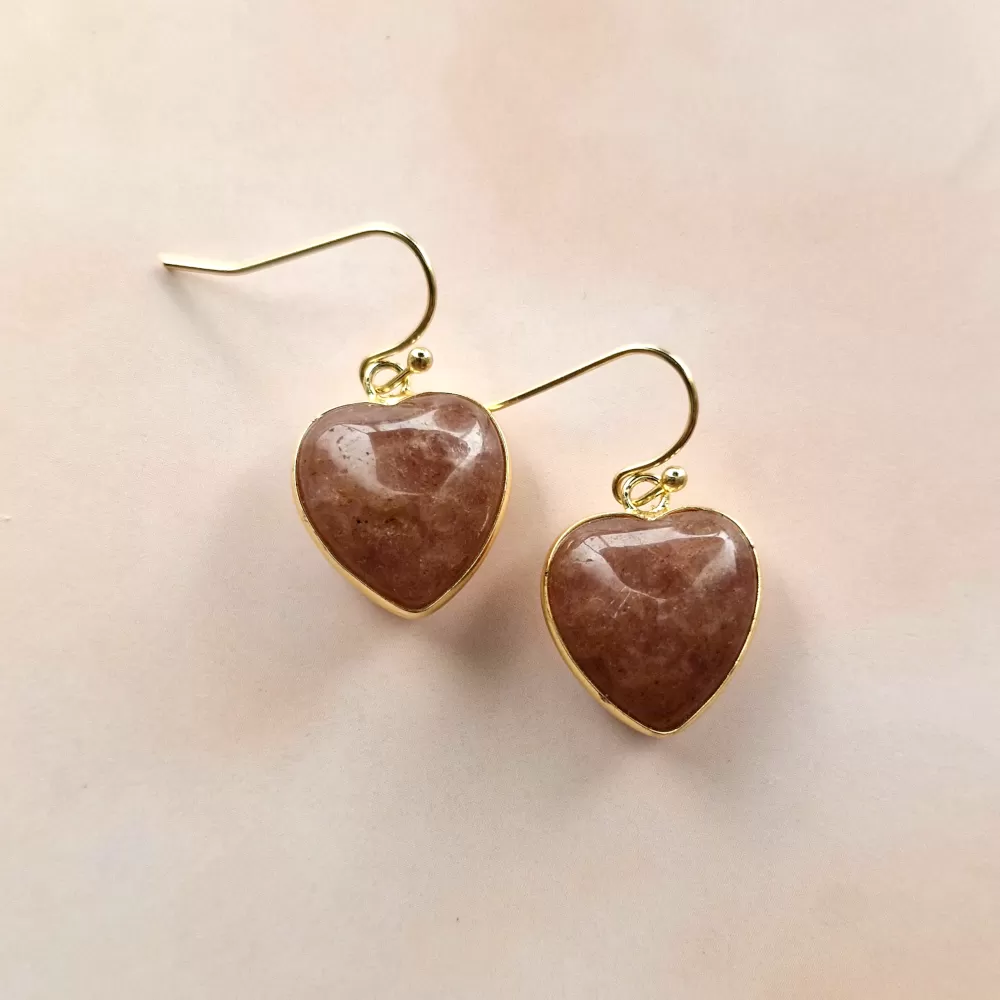 Hearts Single Drop Hook Earrings