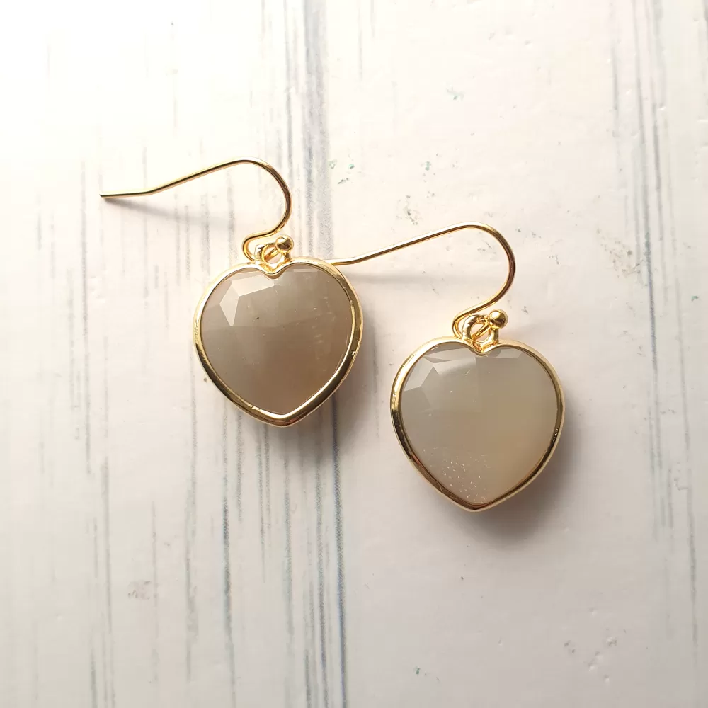 Hearts Single Drop Hook Earrings