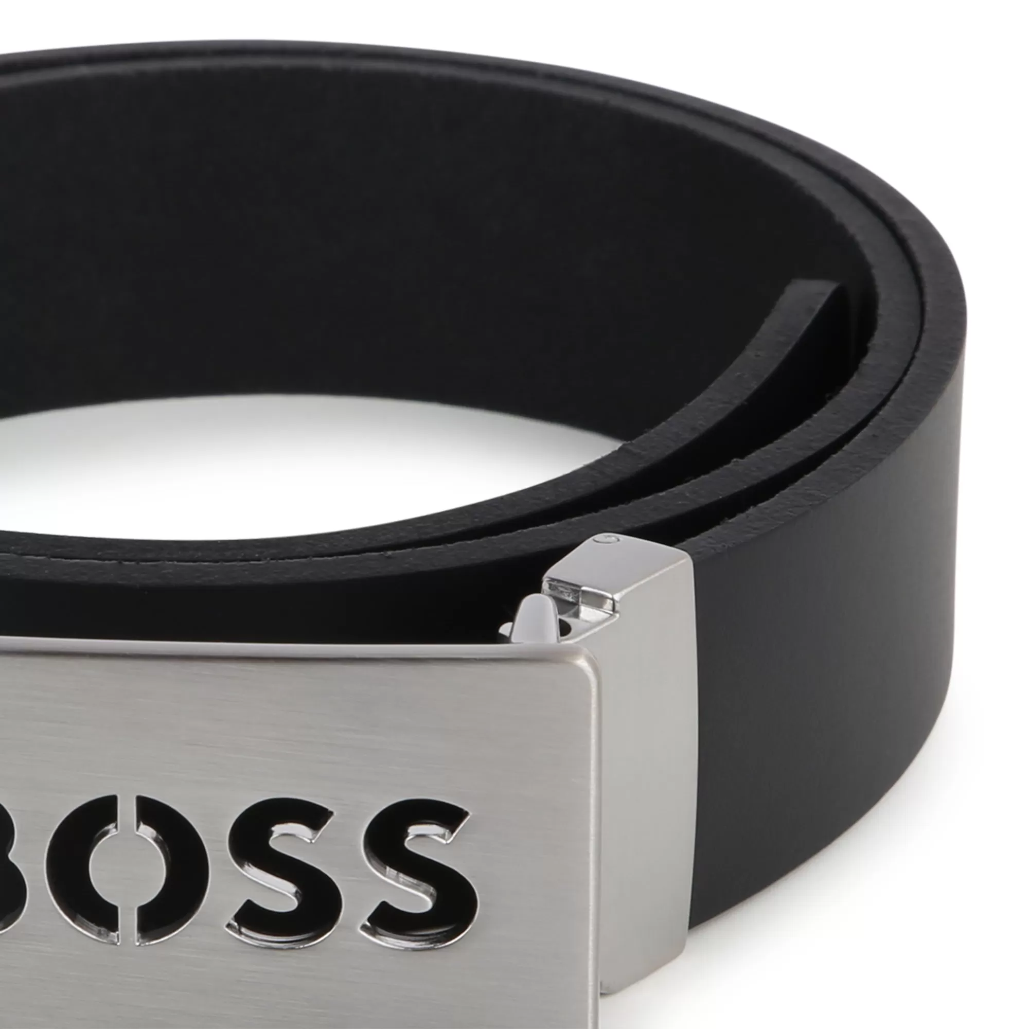 Hugo Boss Boys Black Leather Belt_ J50954-09B