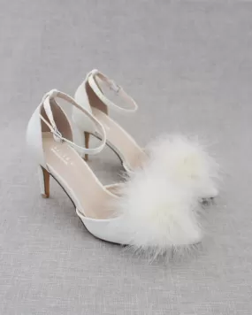 Ivory Feather Pump For Brides