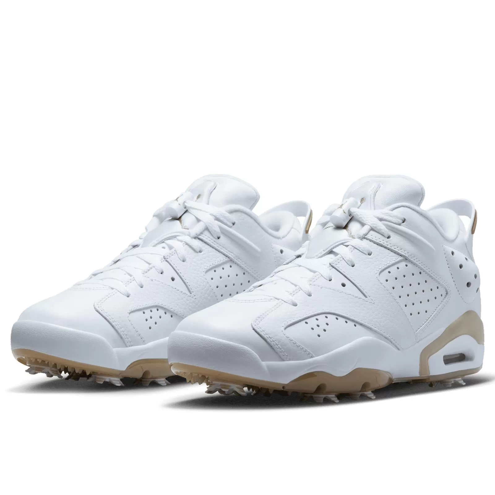 Jordan Retro 6 Golf Shoes White/Brown - AW23