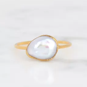 Large Raw Pearl Ring