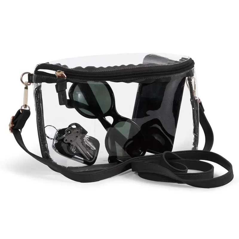 Lexi Clear Belt Bag in Black